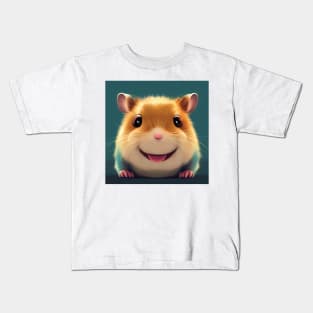 Smiling Hamster Art Kids T-Shirt